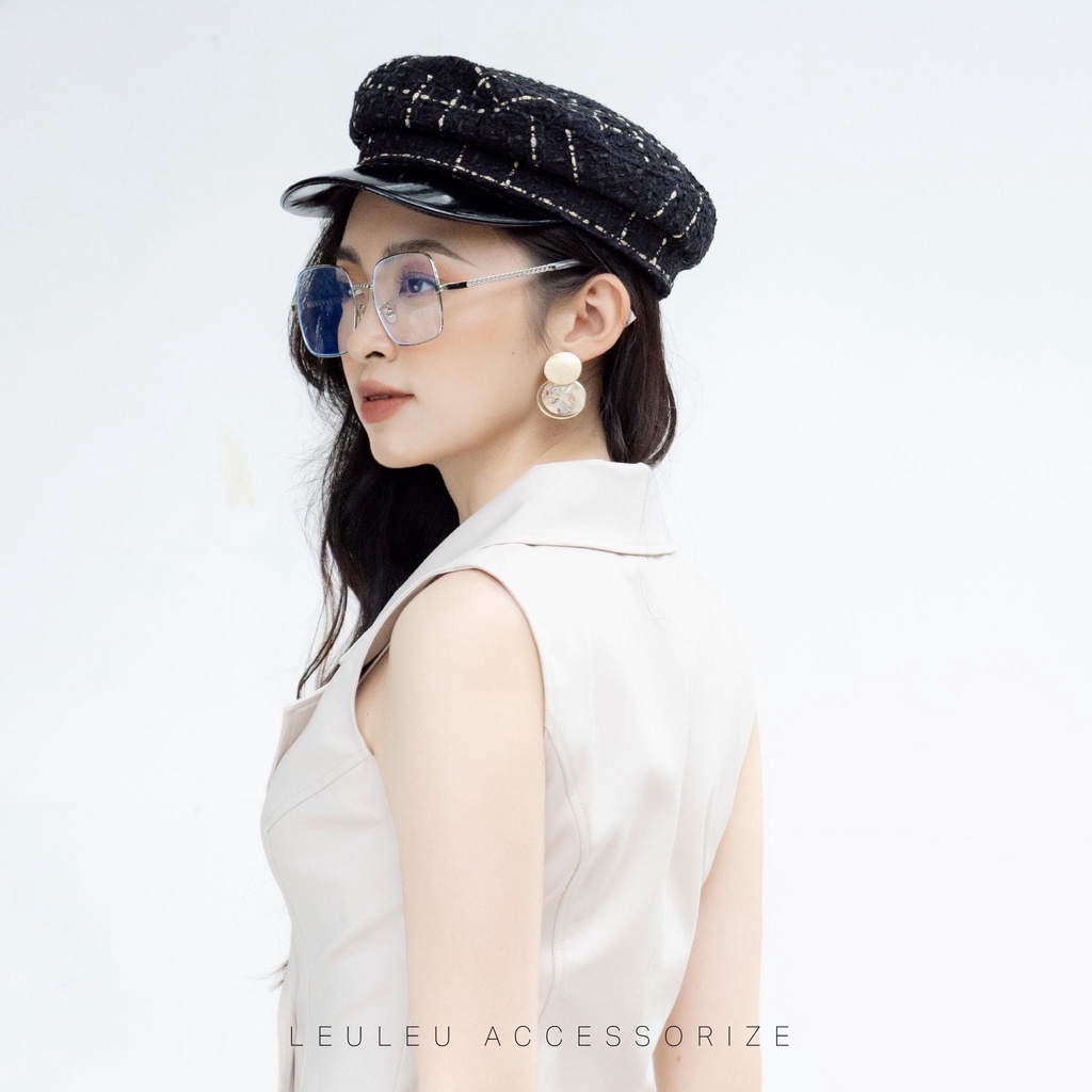 MŨ BAKERBOY DẠ TWEED TRENDY LEULEU.ACCESORIZE