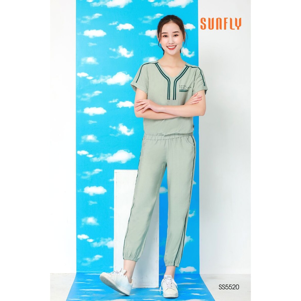SS5520 BỘ THỂ THAO LINEN ÁO CỘC QUẦN DÀI
