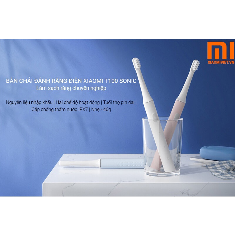 (*)GIAO HỎA TỐC Bàn chải điện Xiaomi Mijia T100 - Bàn Chải Đánh Răng Mijia T100