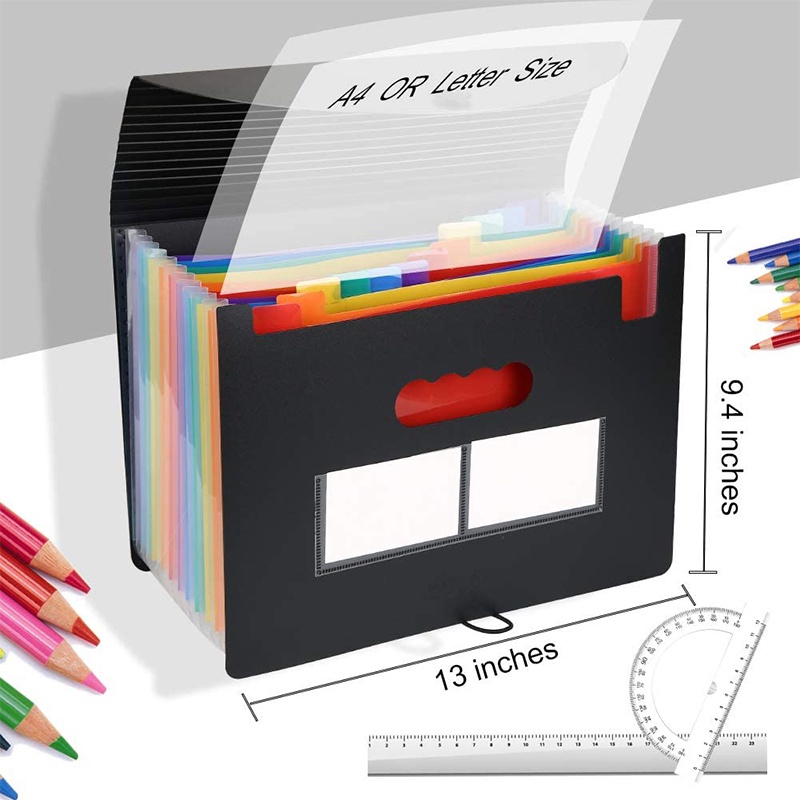 Bìa đựng tài liệu 12 ngăn khổ A4 sắp xếp gọn gàng tiện dụng