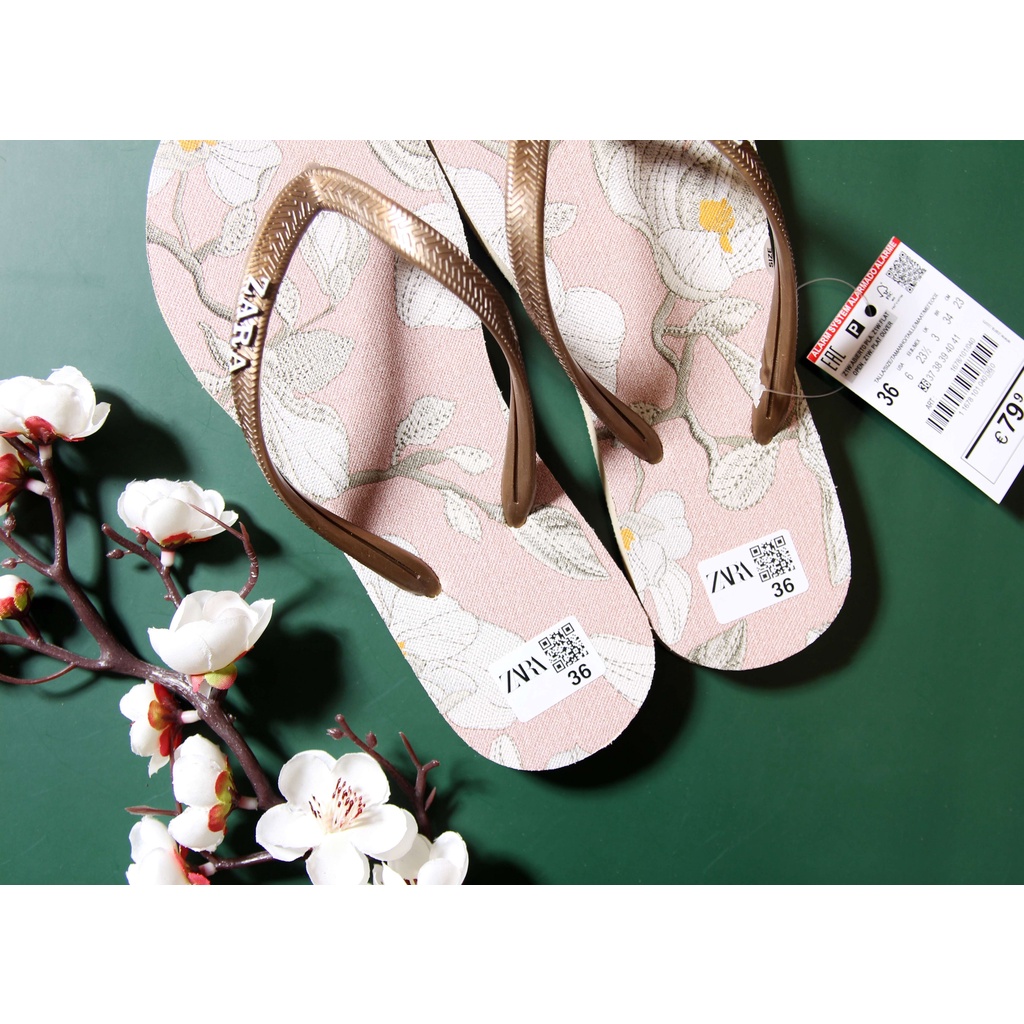 Dép kẹp Zarra chất cao su cao cấp Hàng full box full tem tag Ảnh thật/Sẵn