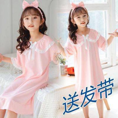 Bộ Đồ Ngủ Cotton Tay Dài Phối Ren Phong Cách Công Chúa Cho Bé Gái