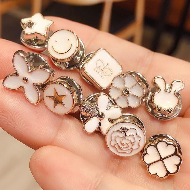Set 10 Ghim Huy Hiệu Cài Áo Mini Siêu Sang Chảnh