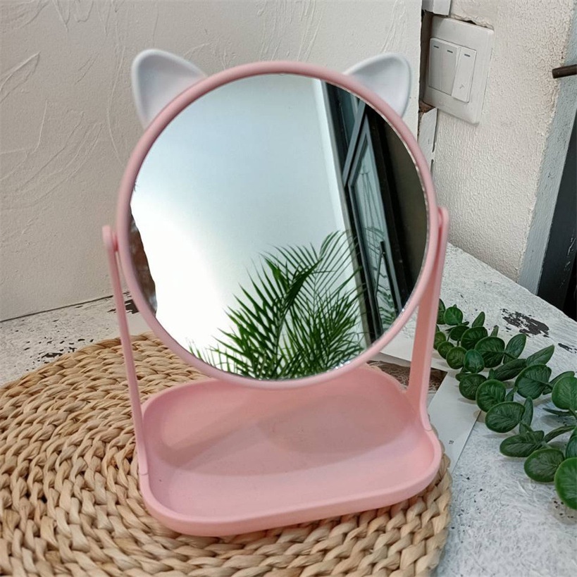 Gương tai mèo để bàn trang điểm phong cách Hàn Quốc