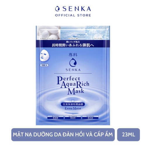 Mặt nạ phục hồi độ ẩm Senka Perfect Aqua Rich Extra Moist Mask 23g