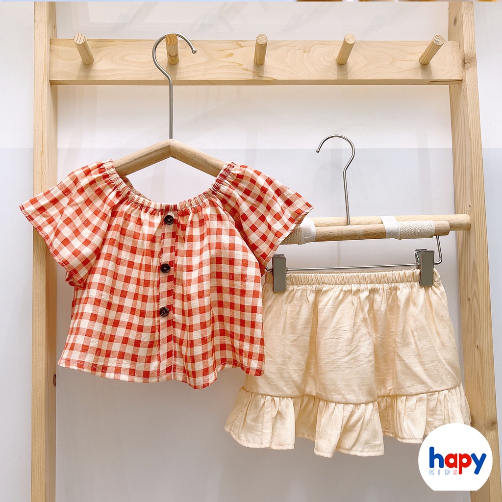 Bộ bé gái Hapykids chất đũi, cho bé gái từ 0-5 tuổi (B22.13)