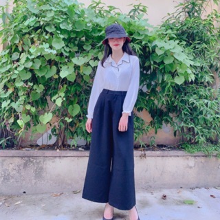 Quần culottes nữ ống rộng bigsize D90
