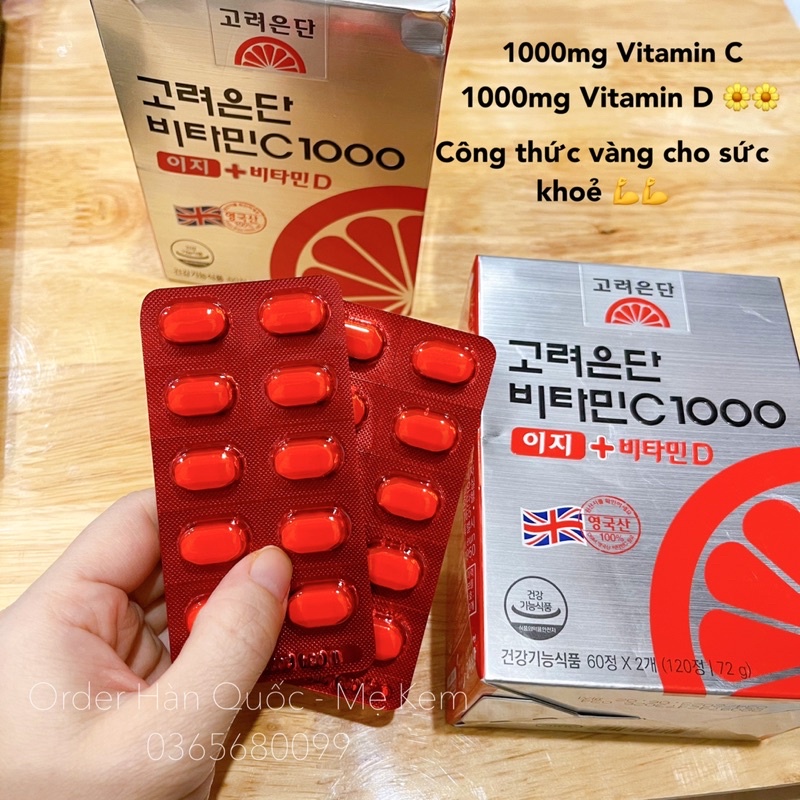 Viên Vitamin CD Eundan 1000mg Hàn Quốc chính hãng