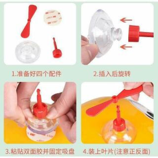 Chong chóng doremon gắn nón bảo hiểm siêu cute