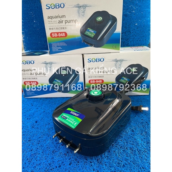 BƠM OXY 4 VÒI SOBO 948 - 220V - 8W