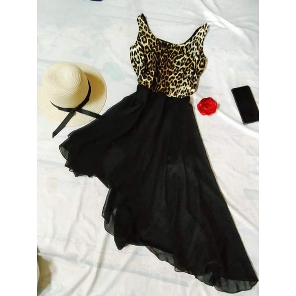 đầm voan lệch tà size S M