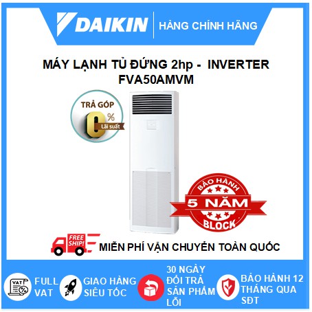 Máy Lạnh Tủ Đứng Đặt Sàn Daikin Inverter - R32 - Remote Không Dây Một Chiều Lạnh Sky Air FVA50AMVM/RZF50CV2V+BRC4C66