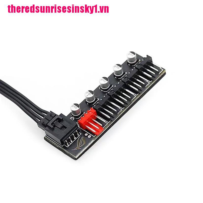 (3C) Bộ Chia Quạt Tản Nhiệt 5 Cổng Pc Cho 4pin Pwm