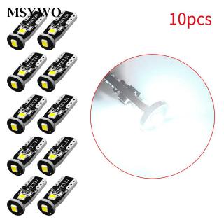 Set 10 đèn LED T10 3-SMD siêu sáng chuyên dụng dành cho xe hơi màu xanh băng