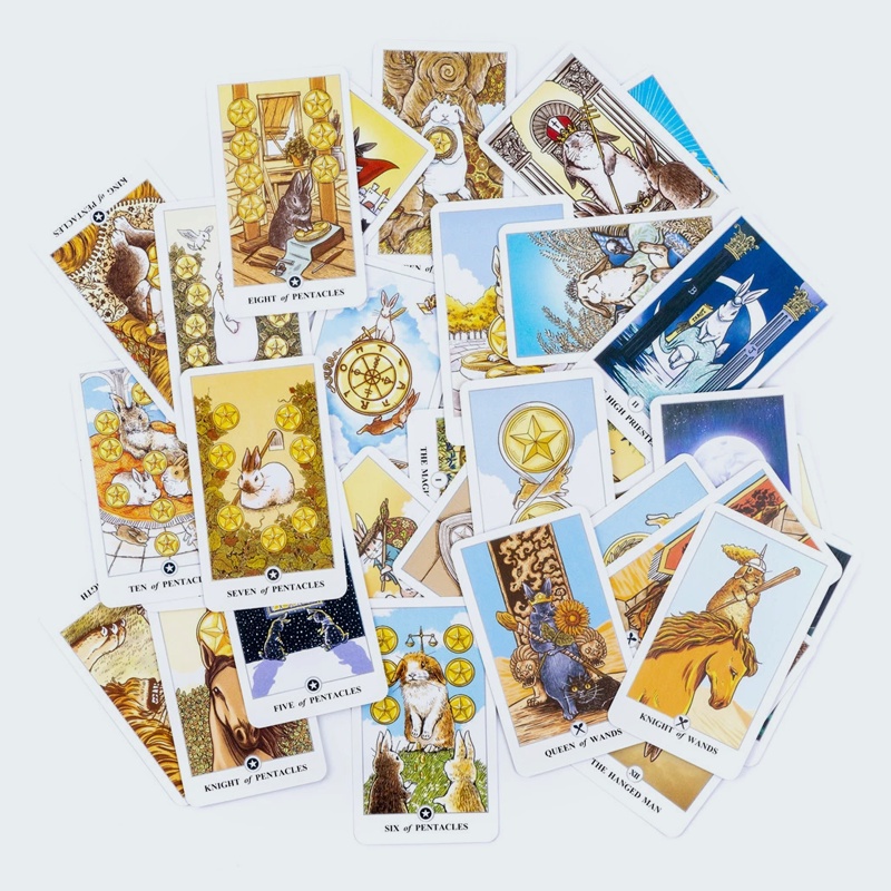 Bộ 78 lá bài Tarot Luna Lapin thỏ cho người mới bắt đầu