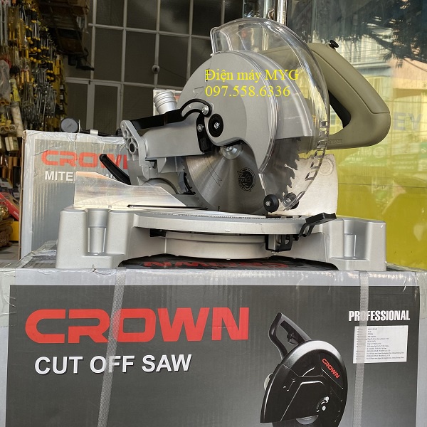 Máy cắt nhôm Crown CT15111 - máy cắt đa góc Crown - máy cắt gỗ Crown - máy cắt nhôm Crown
