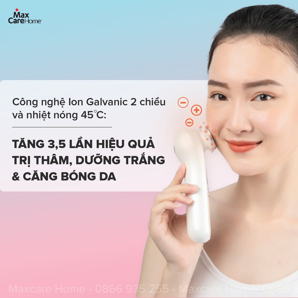 Máy đẩy tinh chất ION nóng lạnh Maxcare Max888PRO phiên bản cao cấp 2021, thương hiệu Nhật Bản, chăm sóc trẻ hóa làn da