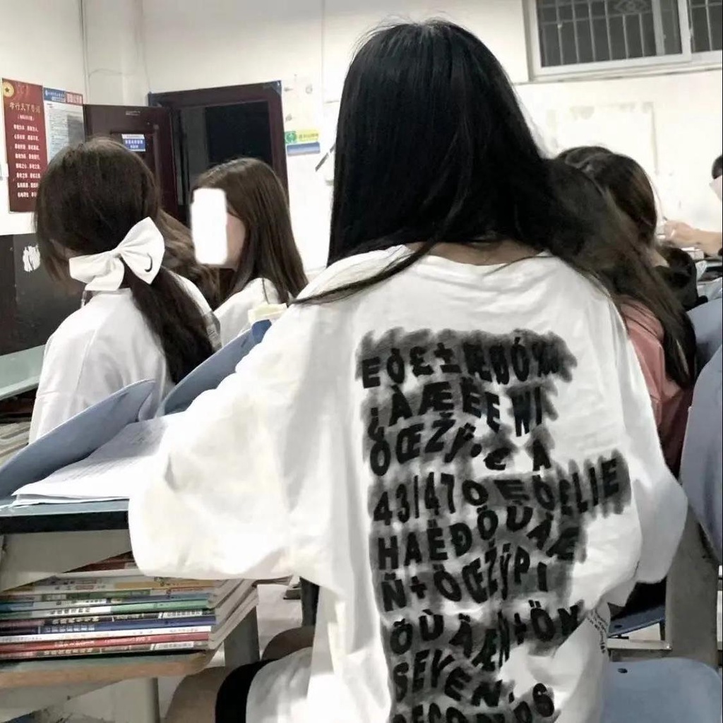 Jiashucheng Áo Thun Nữ Ngắn Tay Phong Cách Hàn Quốc Năng Động