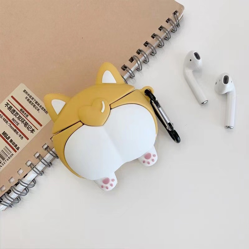 Case airpods 2 3 pro Mông shiba siêu đáng yêu 1123
