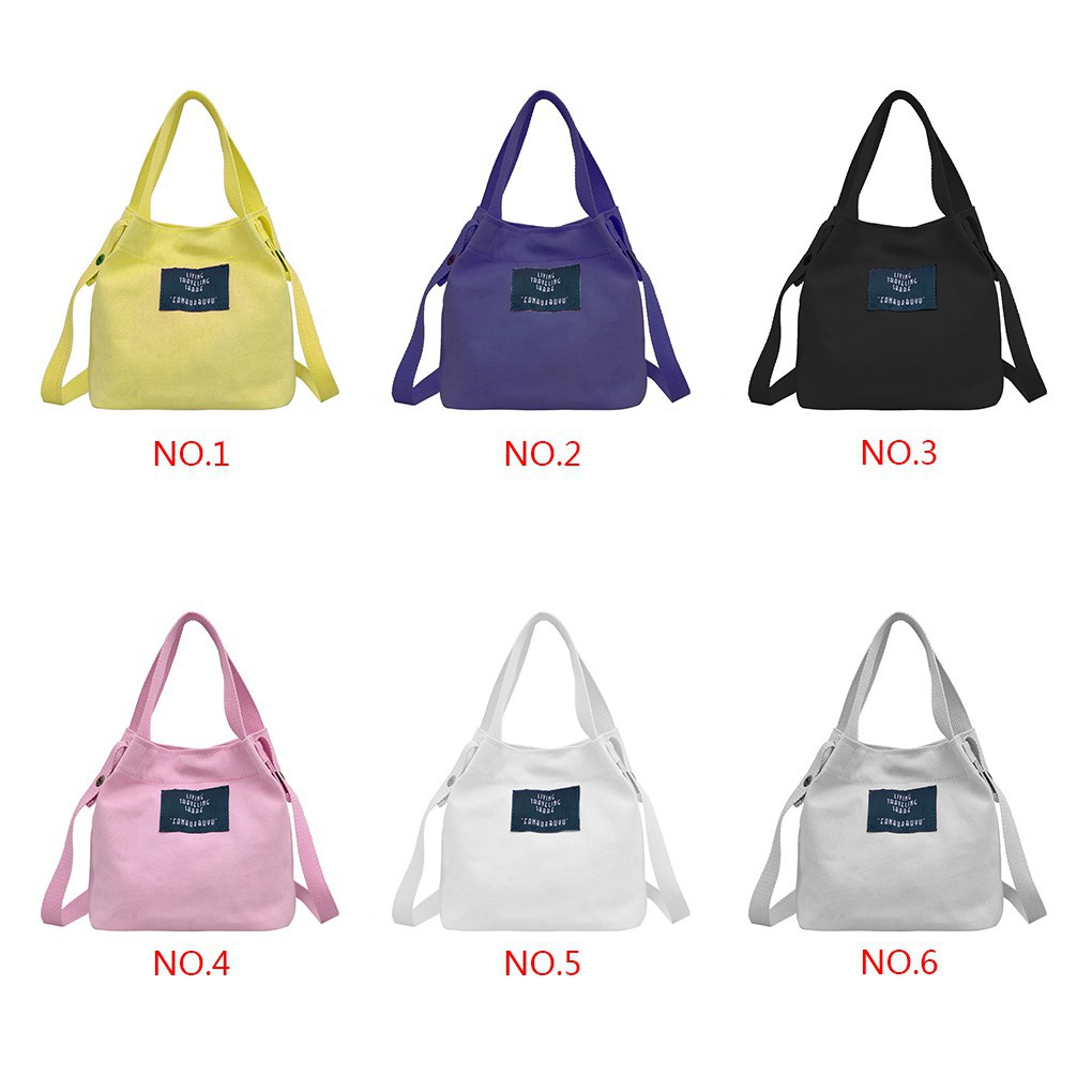 Túi vải nữ mini đeo vai với màu kẹo