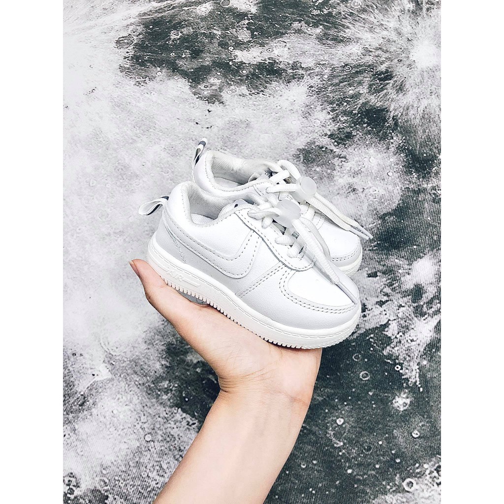 giày hot 2021 giày thể thao sneaker trắng cho bé .(NK trắng tinh cổ thấp)