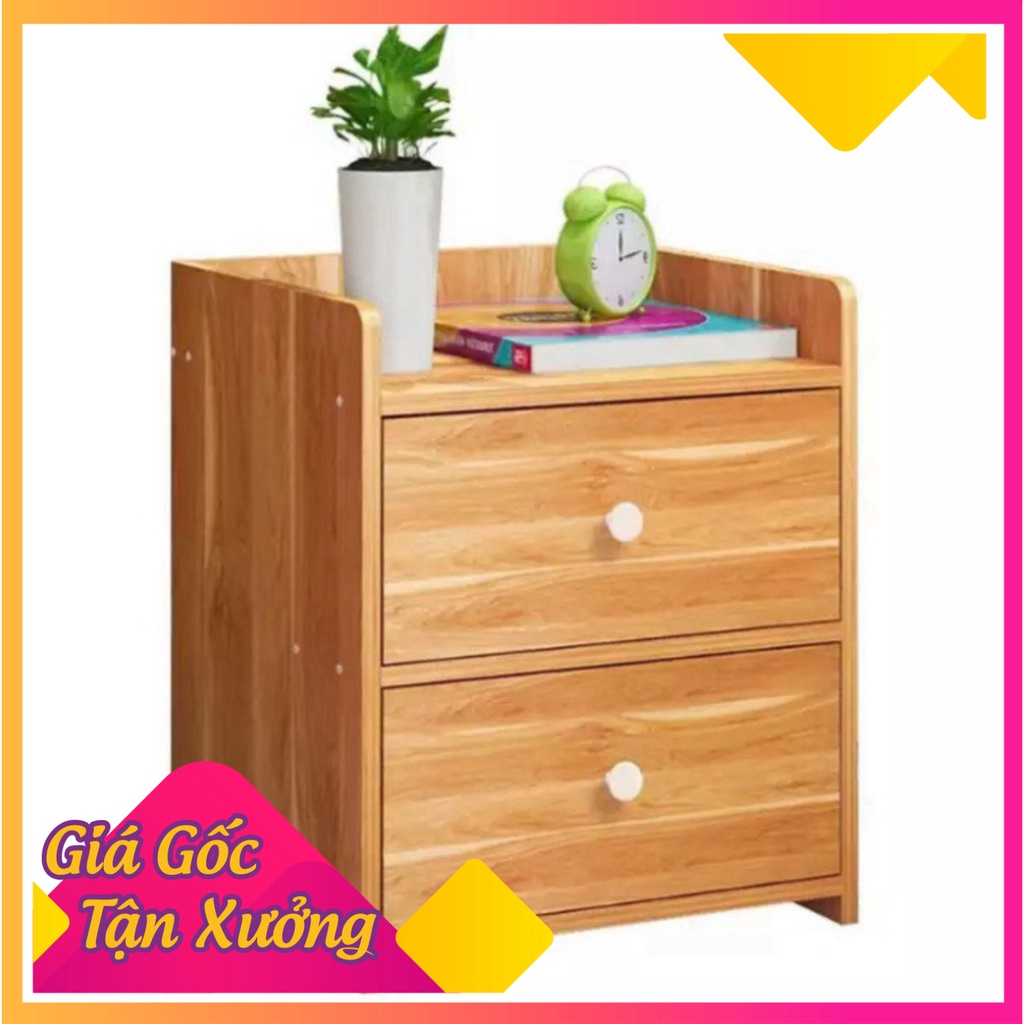 Hộc Tủ Đầu Giường, Kệ Tủ Đầu Giường Gỗ Ép MDF 2 Ngăn Kéo, Nhỏ Gọn Siêu Tiện Dụng Cho Căn Phòng Của Bạn