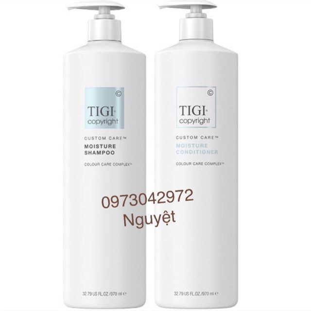 Dầu gội xã dưỡng ẩm TIGI Copyright COSTOM CARE MOISTURE 970mlx2