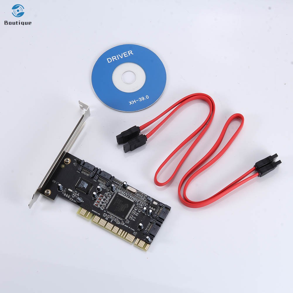 ✿♥▷ PCI to 4 Ports SATA Serial ATA RAID Sil3114 3114 Converter Controller I/O Card