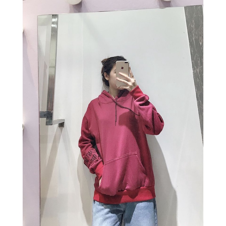 Áo Hoodie nỉ bông ngoại dày sụ, form UNSIEX hoodie mũ 2 lớp