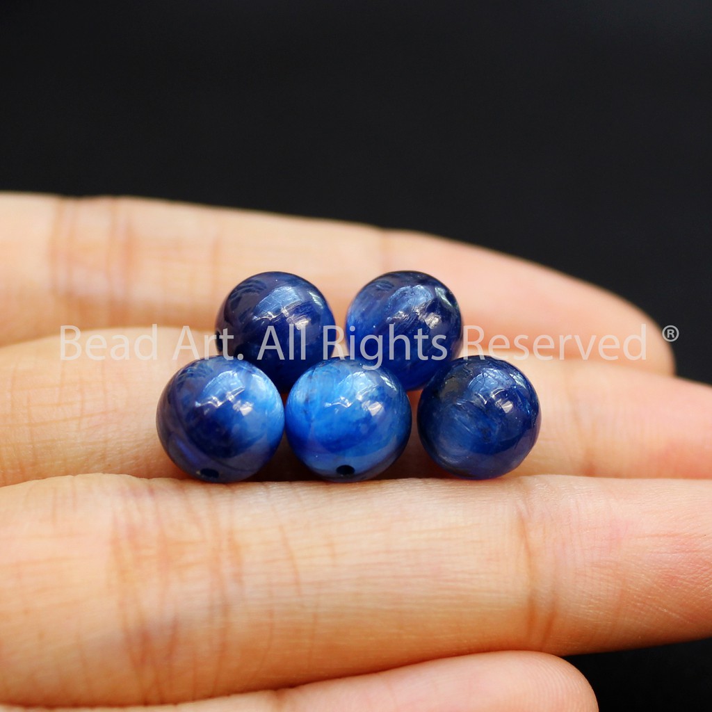 [1 Hạt] Đá Kyanite 8MM - 8.5MM ,Trang Sức Phong Thuỷ, Chuỗi Hạt