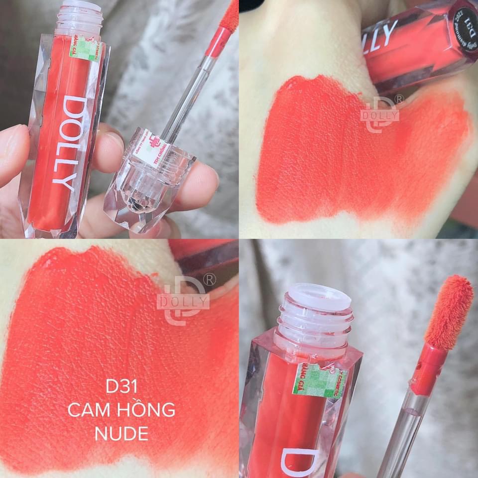 Son Kem Siêu Lì Không Chì Mềm Môi - Son Dolly Diamond Velvet Cao Cấp