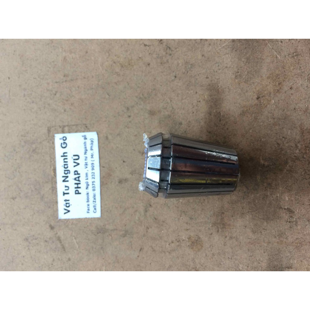Collet - trái khế - rọ lắp mũi phay cốt 12li7 cho máy phay đứng 25x13 - ngành gỗ
