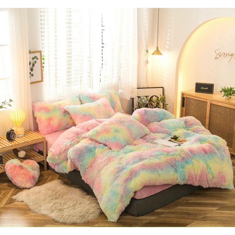 Trọn bộ Chăn GA GỐI NHUNG NỈ Lông Dài  HÀNG CAO CẤP NHẬP KHẨU - nguyên set
