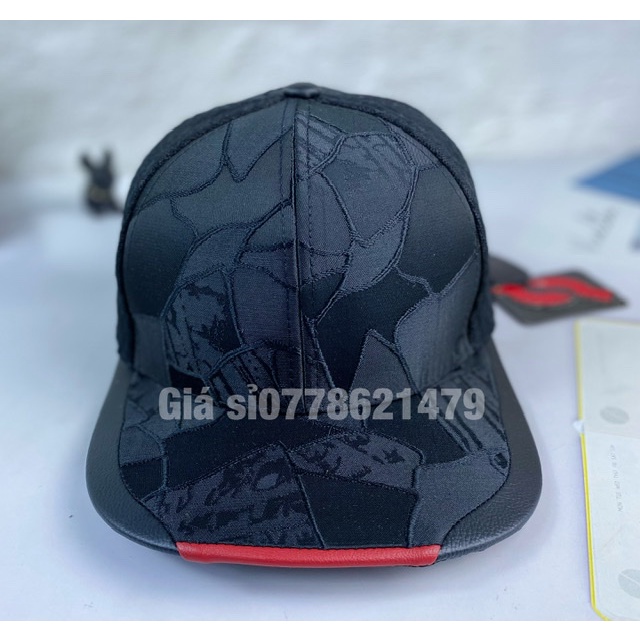 Mũ lưỡi trai snapback S vải 3D phối 9-6 phong cách thời trang nam