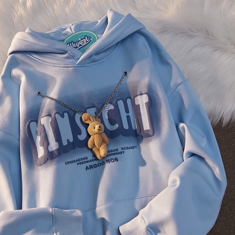 Áo hoodie in họa tiết dễ thương phong cách Harajuku Hàn Quốc thời trang thu đông dành cho nữ | BigBuy360 - bigbuy360.vn