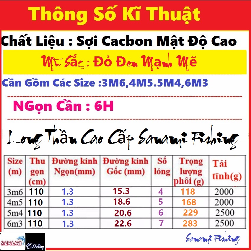 Cần Câu Đài Long Thần Cao Cấp 6H [Tặng Trục 90k,Nhẫn Cần 50k, Bảo Hành Các Lóng 12 Tháng ] SPECIALPOWER XL01