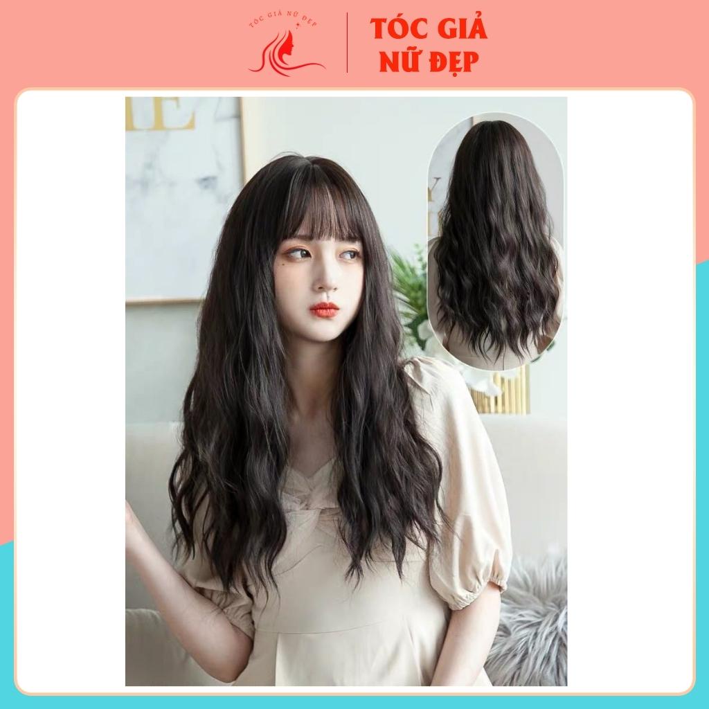 Tóc giả nguyên đầu xoăn đẹp🎁 FREESHIP 🎁Tóc giả nguyên đầu xoăn sóng 3 trục- kèm ảnh và video tại shop