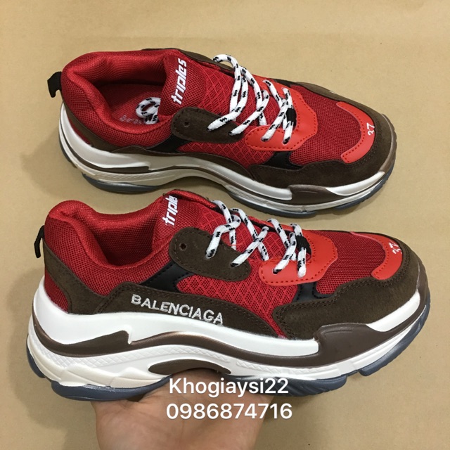 [SALE SỐC-SẴN HÀNG-FORM GIÀY NHỎ] Giày triple S đỏ nâu size 36->44 NAM NỮ | BigBuy360 - bigbuy360.vn