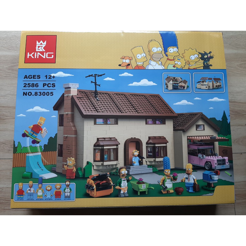 Lắp ghép Mô hình KING 83005 căn nhà của gia đình Simpson The Simpson House