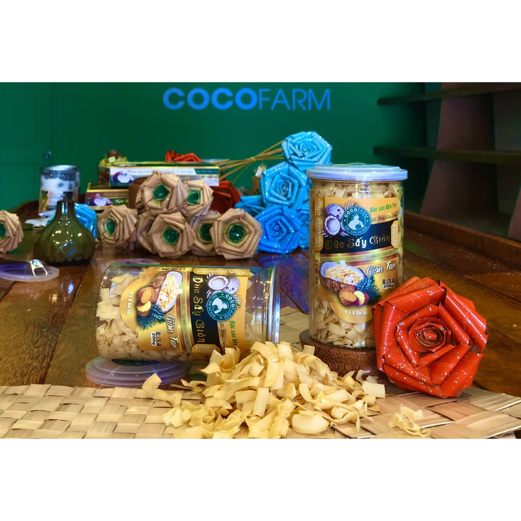 Dừa sấy giòn cao cấp Cocofarm vị Khóm tươi