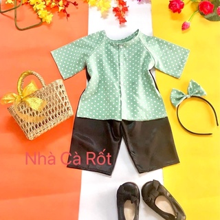 Set bà ba lụa kèm cài nơ cho bé
