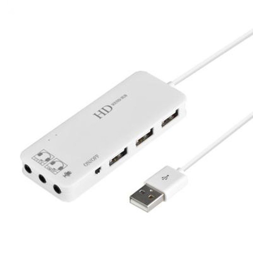 Bộ Chuyển Đổi Thẻ Âm Thanh 7.1 Kênh 3 Cổng Usb Cho Pc Laptop