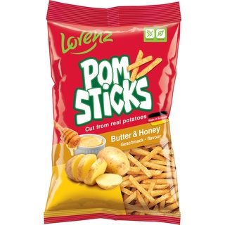 Khoai tây chiên Pomsticks vị bơ và mật ong hiệu Lorenz 70g