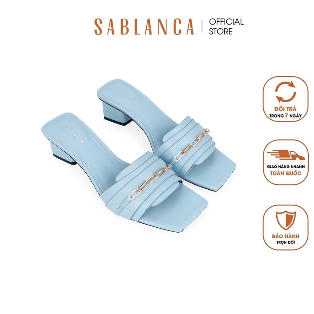 Guốc nữ vuông phối xích kim loại SABLANCA 5050GN0044