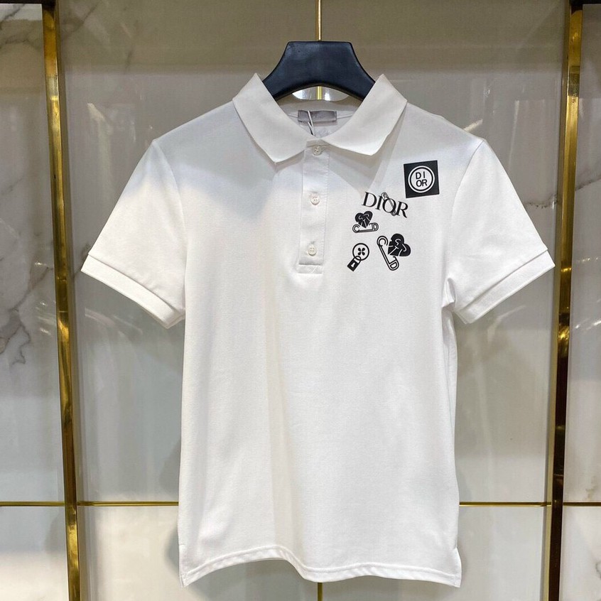 Áo Phông Polo Tay Ngắn Dáng Suông In Sticker Trước Ngực Chất Thun Cá Sấu Siêu Mát - AC79 - Xuongmaytrungkien | BigBuy360 - bigbuy360.vn