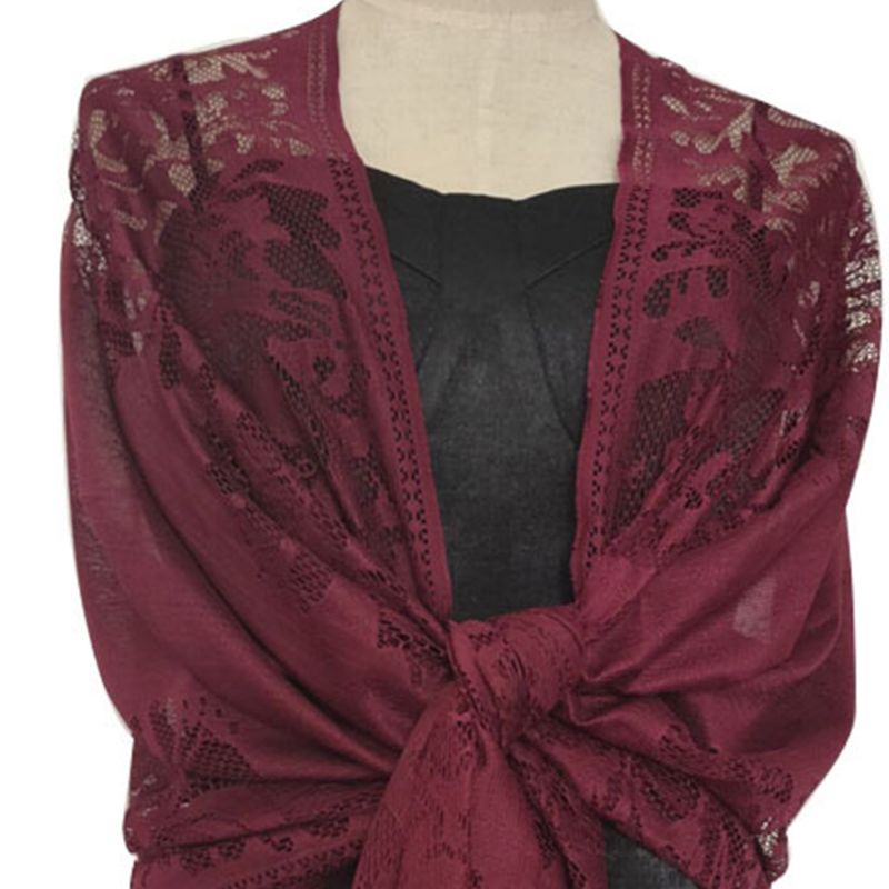 Khăn choàng ren hoa phối tua rua phong cách Vintage 1920s 10MK 185x63cm | BigBuy360 - bigbuy360.vn