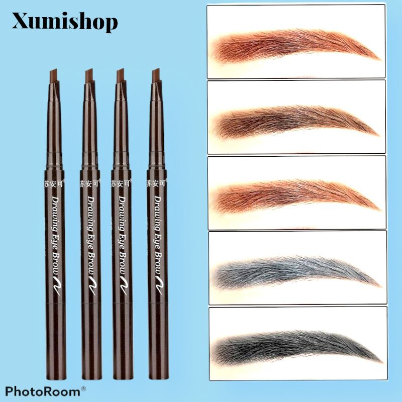 Chì Kẻ Lông Mày Drawing Eye Brow 2 Đầu Có Đầu Chuốt Chì 2 Trong 1 Có Đầu Che Khuyết Đi