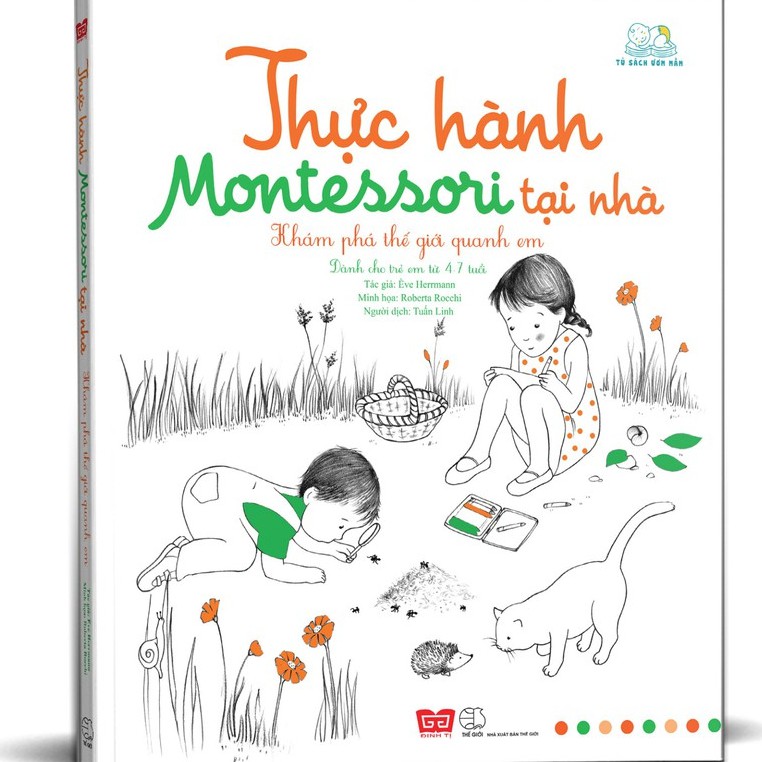 Sách - Trọn bộ thực hành montessori tại nhà (khám phá thế giới quan em + khám phá từ ngữ, con số và hình dạng)