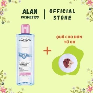 Tẩy Trang L'Oreal Paris Skincare Make Up Remover Micellar Sensitive Skin Dưỡng Ẩm 400ml