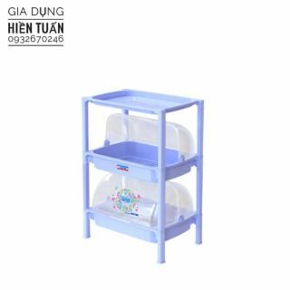 KỆ CHÉN CÓ NẮP ĐẬY 2 NGĂN - NHỎ